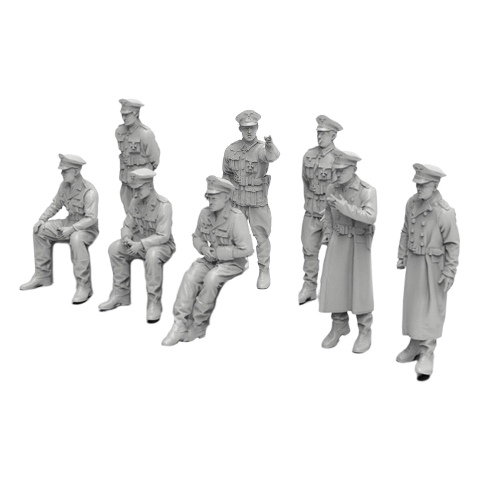 Amazon.co.jp: JWQFBC 8個セット 兵士フィギュア ドイツ将校モデル